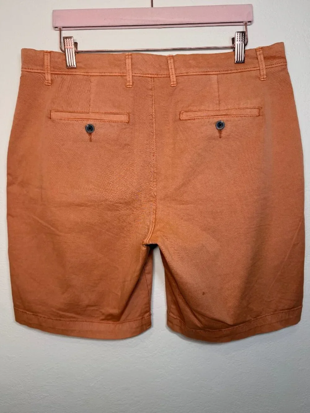 Goodfellow & Co Bengal Ginger Linden Flat Front Chino Shorts Size 34.